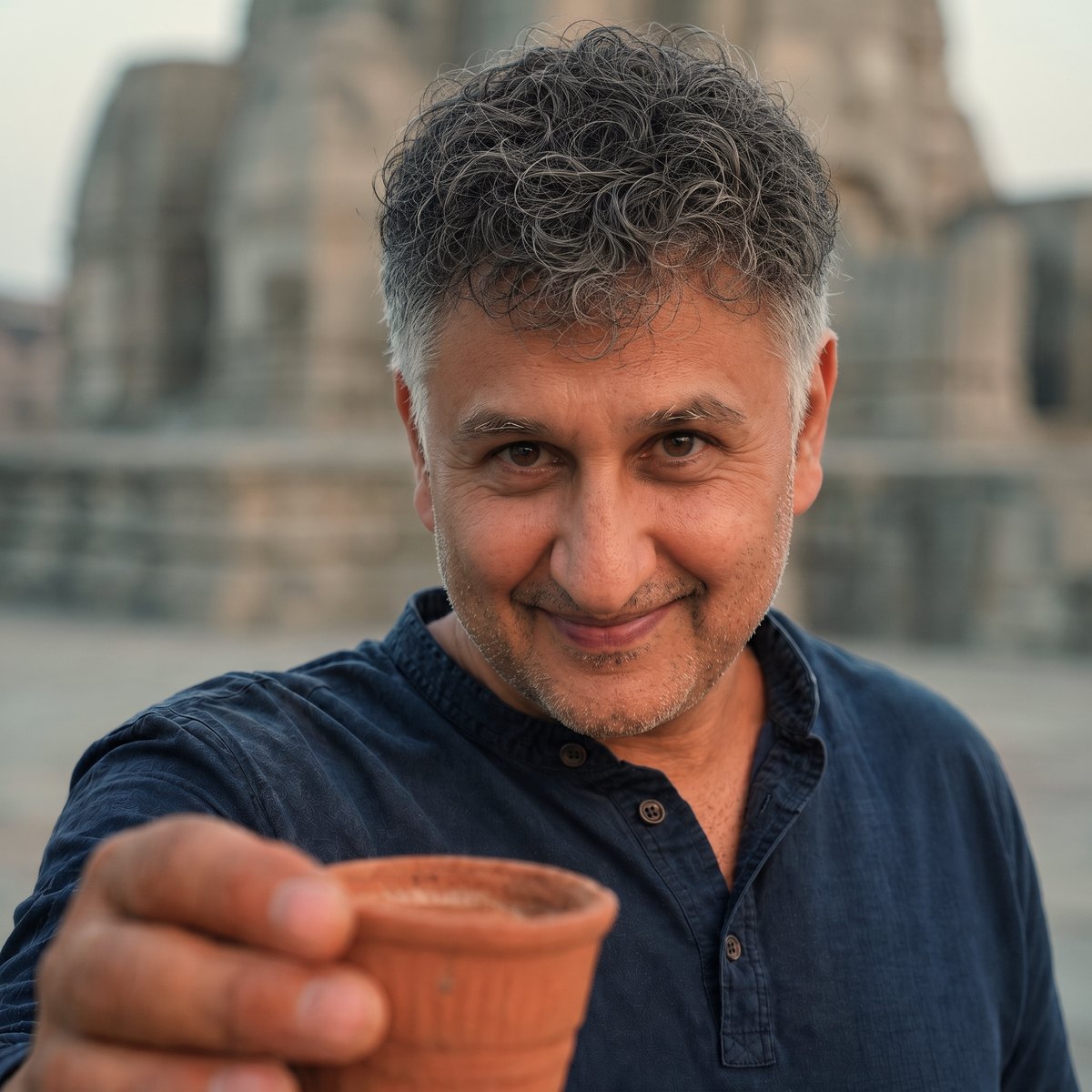 Sunil 'Bitti' Gupta, British-Indian creator of Papadom Diaries, filming his roots homecoming across Delhi and his family's village in India.